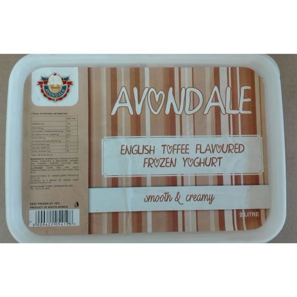 Frozen Yoghurt English Toffee 2L
