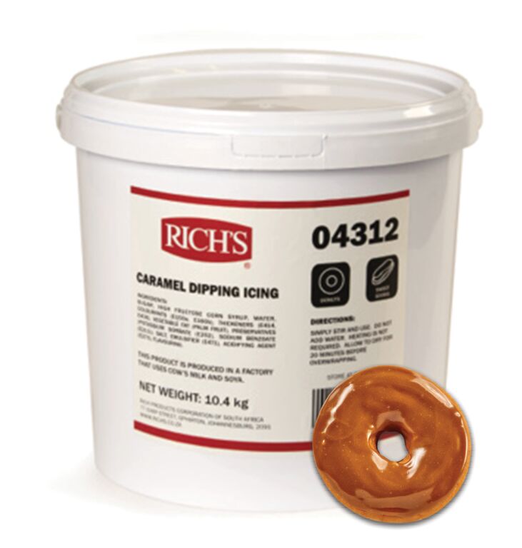 Rich's 10.43 kg Caramel Dipping Icing.