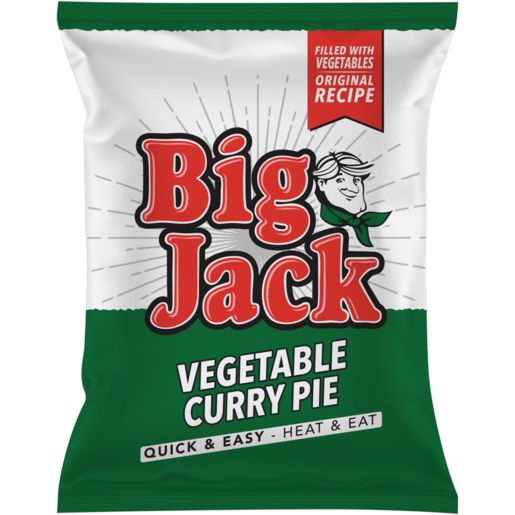 Big Jack Pre-Baked Pie Veg Curry 12 x 160g